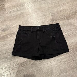 Old Navy Boyfriend Mid Rise Black Shorts Size 8